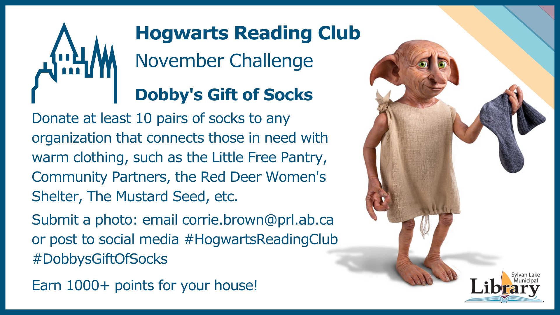 Hogwarts Reading Club November Challenge, Dobby's Gift of Socks